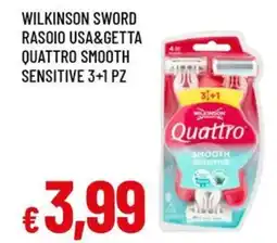 Famila Wilkinson sword rasoio usa&getta quattro smooth sensitive offerta