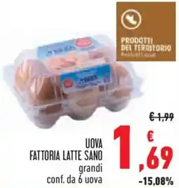 Conad Uova FATTORIA LATTE SANO offerta