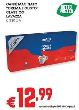 Panorama Caffé macinato "crema e gusto" classico LAVAZZA offerta