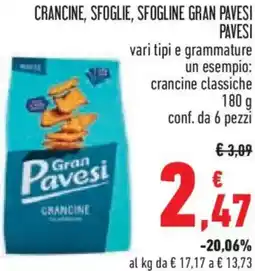 Conad Crancine, sfoglie, sfogline GRAN PAVESI offerta