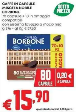 Panorama Caffè in capsule miscela nobile BORBONE offerta