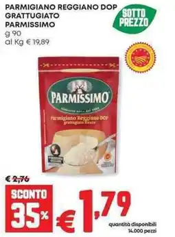 Panorama Parmigiano reggiano dop grattugiato PARMISSIMO offerta