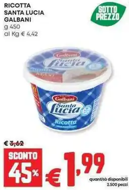 Panorama Ricotta santa lucia GALBANI offerta