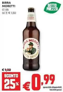 Panorama Birra MORETTI offerta