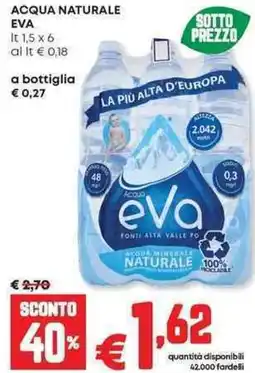 Panorama Acqua naturale EVA offerta