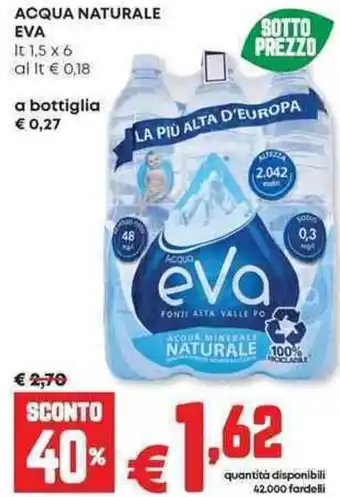 Panorama Acqua naturale EVA offerta