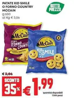 Panorama Patate kid smile o forno country MCCAIN offerta