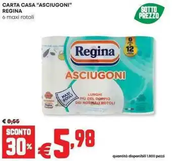 Panorama Carta casa "asciugoni" REGINA offerta