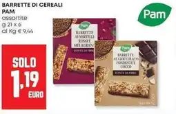 Panorama Barrette di cereali PAM offerta