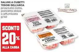 Panorama Salumi a cubetti tesori dell'arca prosciutto cotto, pancetta dolce o affumicata offerta