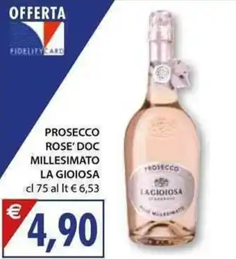 Mercatò Local La Gioiosa Prosecco Rose' Doc Millesimato 75cl offerta