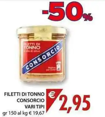 Consorcio Filetti di Tonno Vari Tipi 150gr