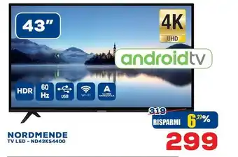 Euronics Tv led nd43ks4400 offerta