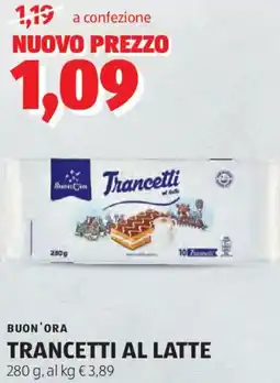 ALDI Buon'ora trancetti al latte offerta