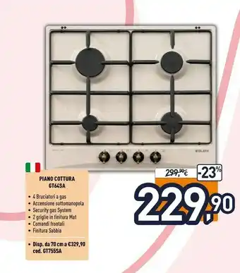 Unieuro Piano cottura gt64sa offerta