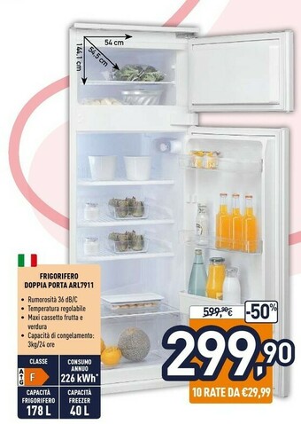 Unieuro Arl 791 1 frigorifero con congelatore da incasso 218 l f bianco offerta