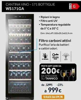 Ws171ga cantina vino libera installazione nero 171 bottiglia/bottiglie cantinetta vino con compressore a
