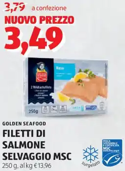 ALDI Golden seafood filetti di salmone selvaggio msc offerta