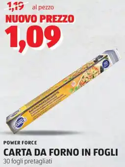 ALDI Power force carta da forno in fogli offerta
