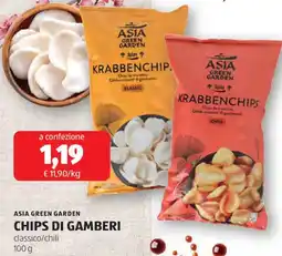 ALDI Asia green garden chips di gamberi offerta