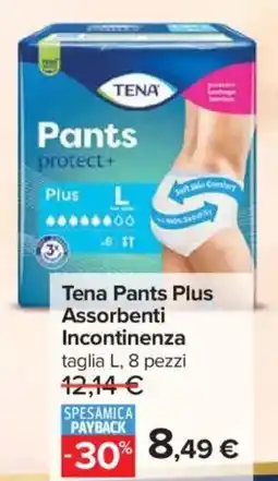 Carrefour Market Tena Pants Plus Assorbenti Incontinenza taglia offerta