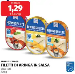 ALDI Almare seafood filetti di aringa in salsa offerta