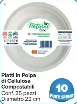 Carrefour Market Piatti in Polpa di Cellulosa Compostabili offerta