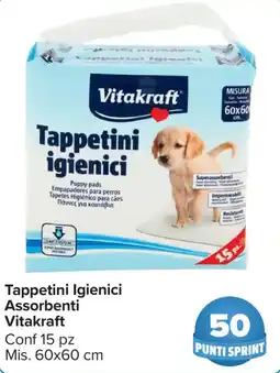 Carrefour Market Tappetini Igienici Assorbenti Vitakraft offerta