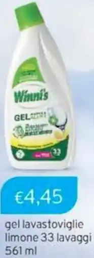 Sirene Blu Winni's gel lavastoviglie limone 33 lavaggi offerta