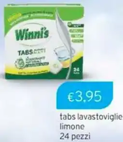 Sirene Blu Winni's tabs lavastoviglie limone 24 pezzi offerta