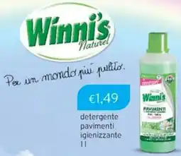 Sirene Blu Winni's detergente pavimenti igienizzante offerta