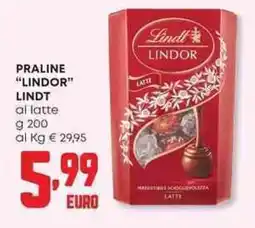Panorama Praline "lindor" lindt al latte offerta