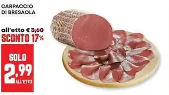 Panorama Carpaccio di bresaola offerta