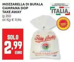 Panorama Mozzarella di bufala campana dop TAKE AWAY offerta