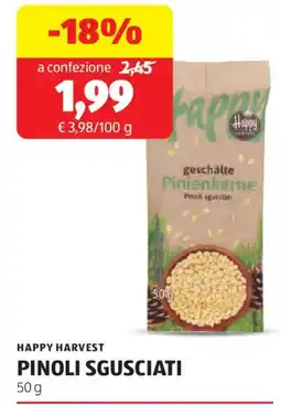 ALDI Happy harvest pinoli sgusciati offerta