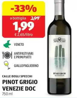 ALDI Calle degli specchi pinot grigio venezie doc offerta