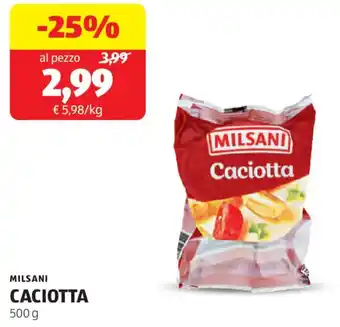 ALDI Milsani caciotta offerta