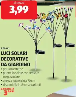 ALDI Belavi luci solari decorative da giardino offerta