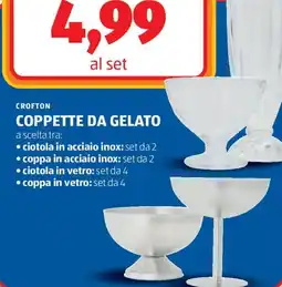 ALDI Crofton coppette da gelato offerta