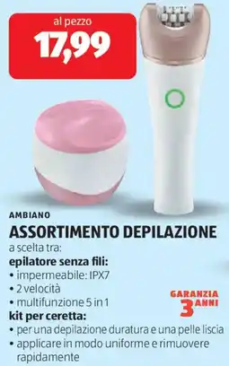ALDI Ambiano assortimento depilazione offerta