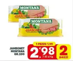 Despar Jambonet MONTANA offerta