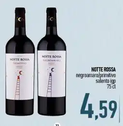 Ciro Amodio NOTTE ROSSA negroamaro/primitivo salento igp offerta