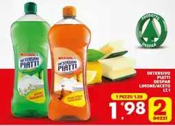 Despar Detersivo piatti despar limone/aceto offerta