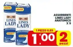 Despar Assorbenti lines lady anatomico offerta