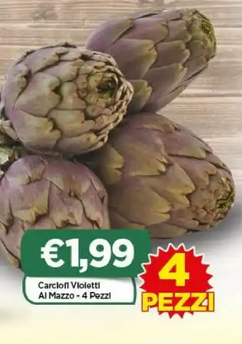 Crai Carciofi vloletti al mazzo - 4 pezzi offerta