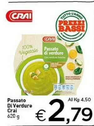 Crai Crai - passato di verdure con verdure fresche 620 g(ml) offerta