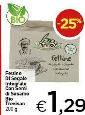 Fettine di segale integrale con sesamo biologiche 200 g(ml)