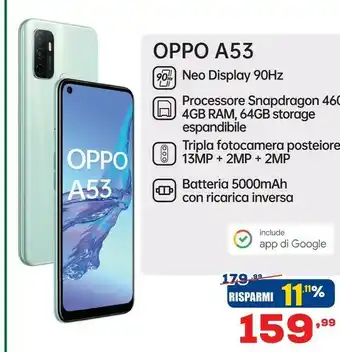 Euronics A53 16,5 cm (6.5") android 10.0 4g usb tipo-c 4 gb 64 gb 5000 mah nero offerta