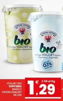 Despar Yogurt bio vipiteno bianco intero/magro offerta
