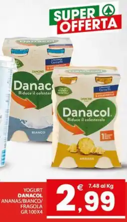 Despar Yogurt danacol ananas/bianco/ fragola offerta